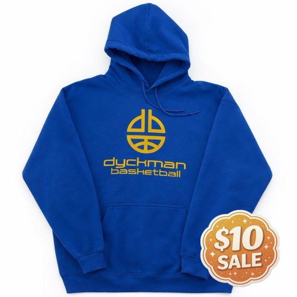 Other - Dyckman Basketball Hoodie Large Blue Gold NYC Streetball Pullover